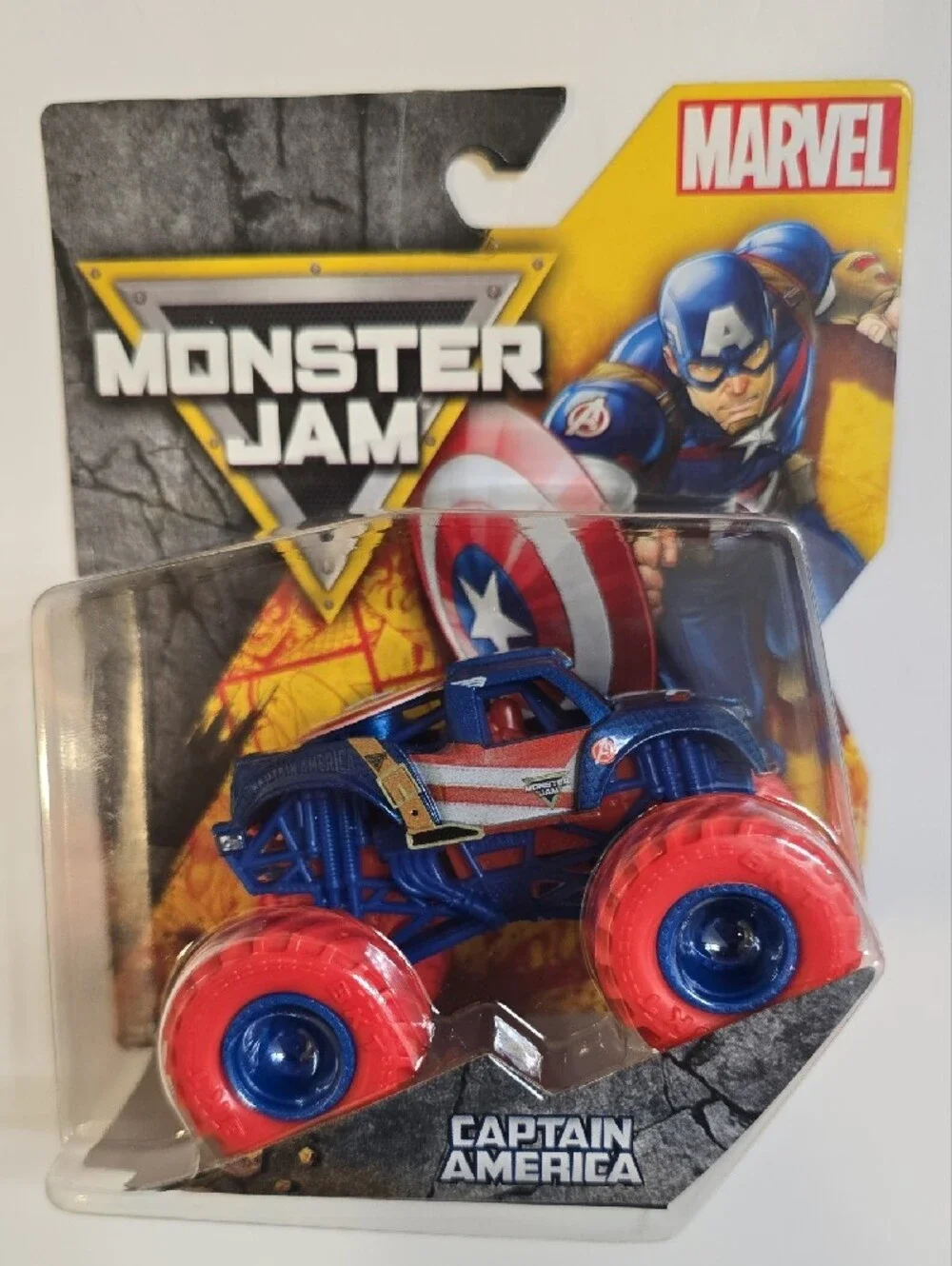 Marvel Captain America Monster Jam Truck - Blue, Red & White